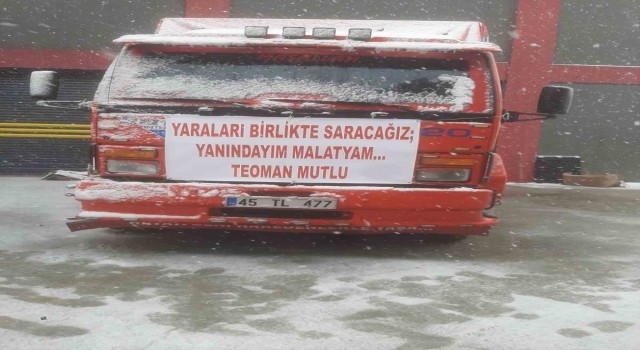 Afet bölgesine kamyonlarla yardım gönderiliyor