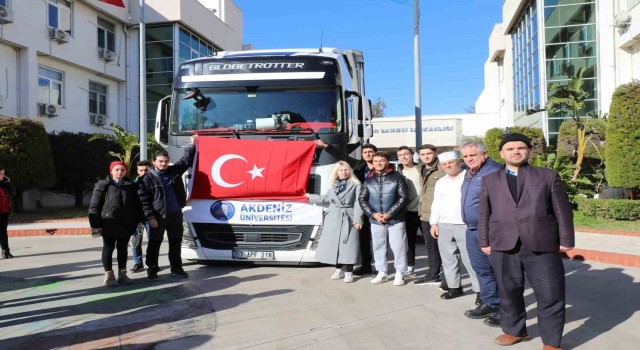 Akdeniz Üniversitesinden deprem bölgesine yardım tırı
