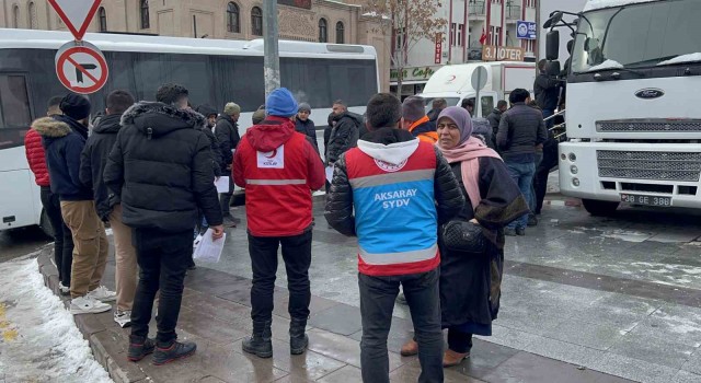 Aksarayda deprem bölgesine kan bağışı ve yardım seferberliği