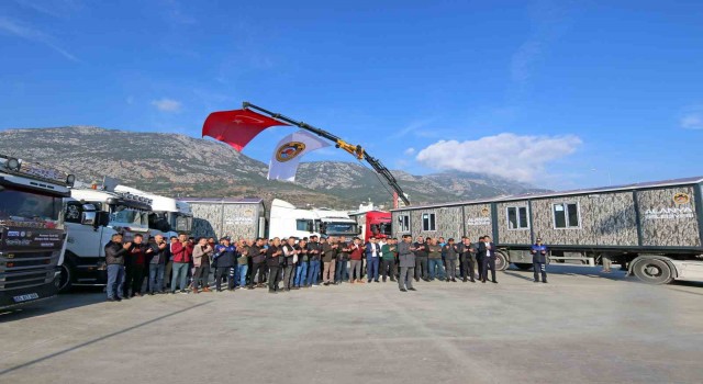 Alanya Belediyesinden deprem bölgesine konteyner desteği