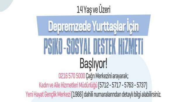 Ataşehir Belediyesinden depremzedelere psiko-sosyal destek