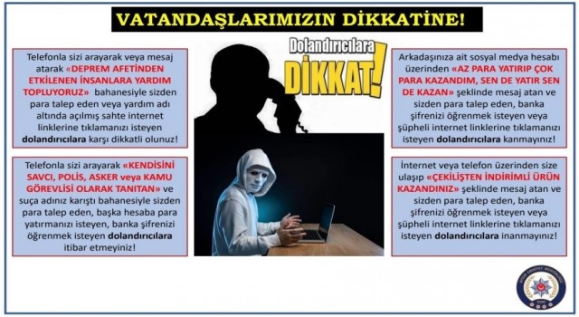 Aydın polisi vatandaşları dolandırıcılara karşı uyardı