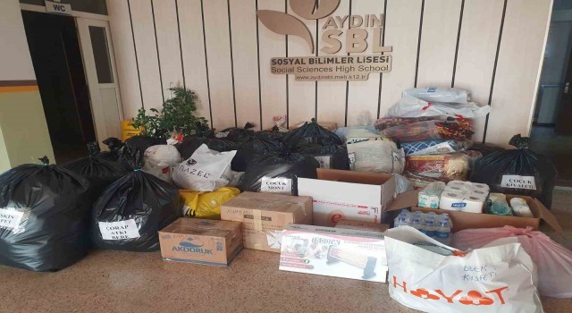 Aydın Sosyal Bilimler Lisesinden Kahramanmaraşa yardım eli