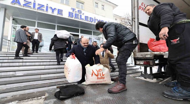 Aziziye Belediyesinde yardım seferberliği