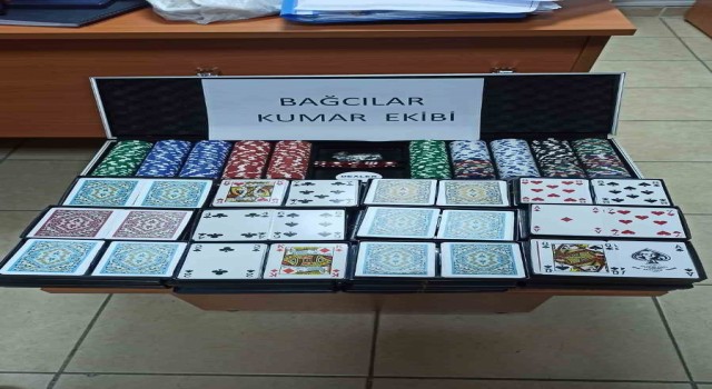 Bağcılarda kumar oynanan bir eve operasyon düzenlendi