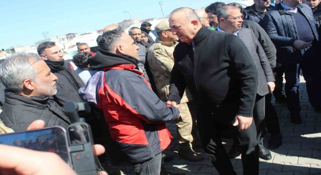 Bakan Çavuşoğlu deprem bölgesi Nurdağında