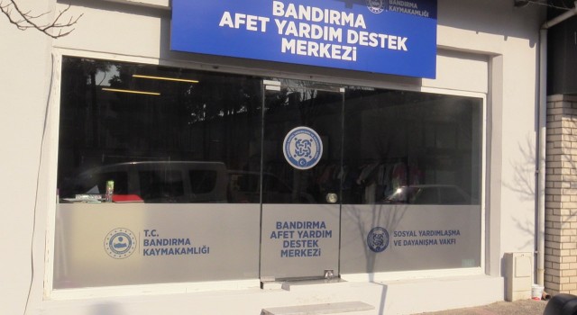 Bandırmada afet yardım destek merkezi faaliyete geçti