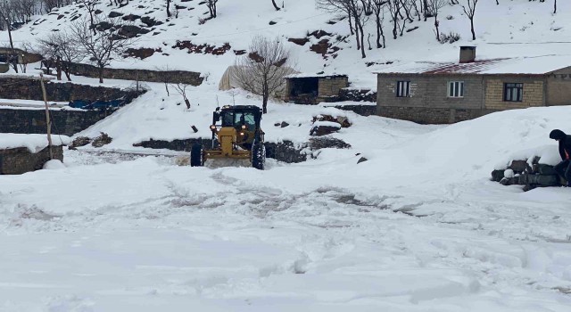 Beytüşşebapta kar kalınlığı 1 metreye ulaştı, yol açma çalışmaları devam ediyor