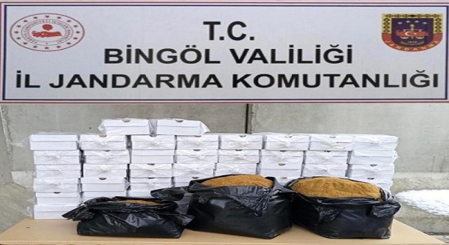 Bingölde 73 kilogram kaçak tütün ele geçirildi