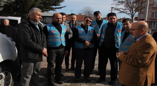 Boludan gönüllü 11 din görevlisi deprem bölgesine uğurlandı