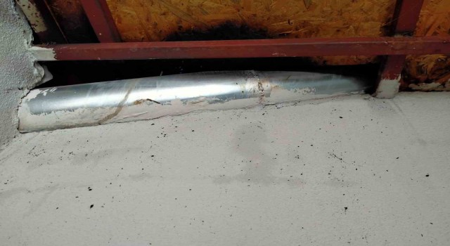 Buharkentteki baca yangını korkuttu