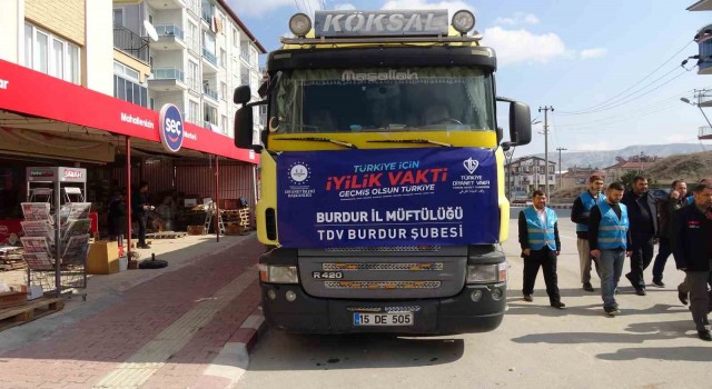Burdur Müftülüğünden Hataya kahvaltılık gıda yardımı