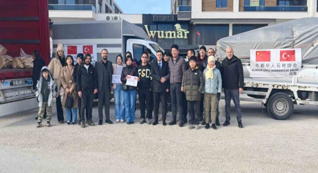 Burdurda yaşayan Çinlilerden afet bölgesine yardım