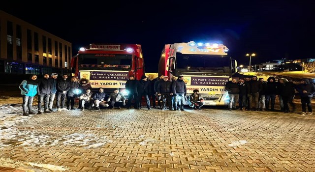 Çanakkaleden 6 TIR dolusu yardım malzemesi deprem bölgesine gönderildi
