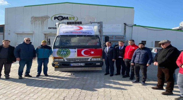 Çanakkaleden deprem bölgesine 4 bin 150 kilogram et gönderildi