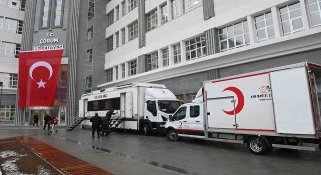 Çorum Belediyesinden deprem bölgesi için kan bağışı kampanyası