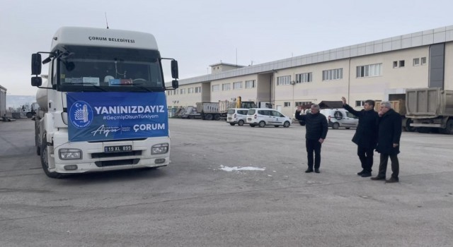 Çorumdan Afşine 33 bin 500 litre mazot yardımı