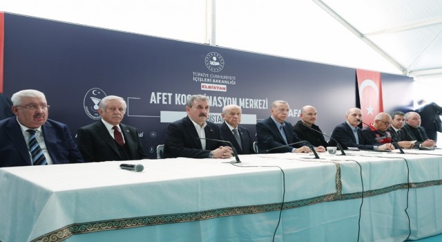 Cumhurbaşkanı Erdoğanla Elbistana giden Bahçeli ve Destici açıklamalarda bulundu