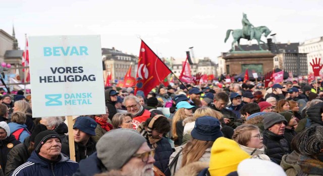 Danimarkada resmi tatil protestosu
