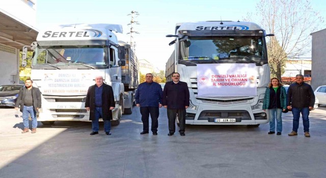 Denizliden afet bölgesine 50 ton un