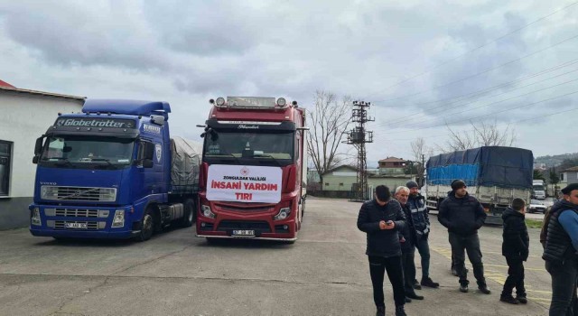 Deprem bölgesine Alaplıdan 15 tır yakacak yardımı