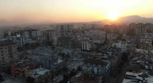 Depremin 10uncu gününde Hataydaki yıkım havadan görüntülendi