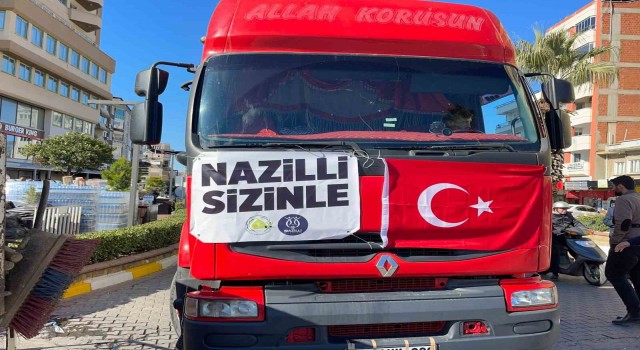 Depremin 58inci saatinde 58inci araç Nazilliden yola çıktı