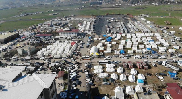 Depremin 7. gününde Nurdağının son hali havadan görüntülendi