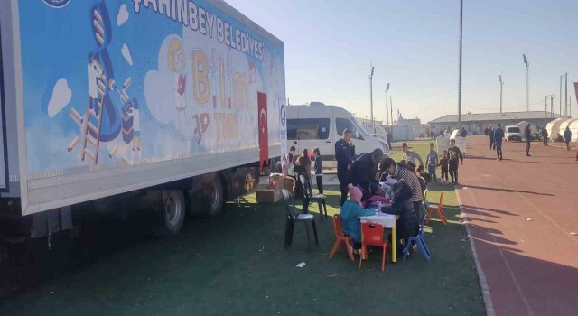Depremzede çocuklar için bilim tırı ile Adıyamanda