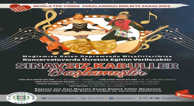 Depremzedelere eğitim ve sanat desteği