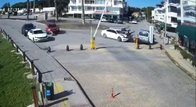 Didimdeki silahlı saldırı sonrası meydana gelen kazanın görüntüleri ortaya çıktı