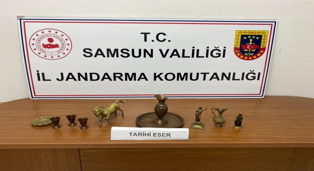 Diyarbakırdan Samsuna getirilen tarihi eserler ele geçirildi