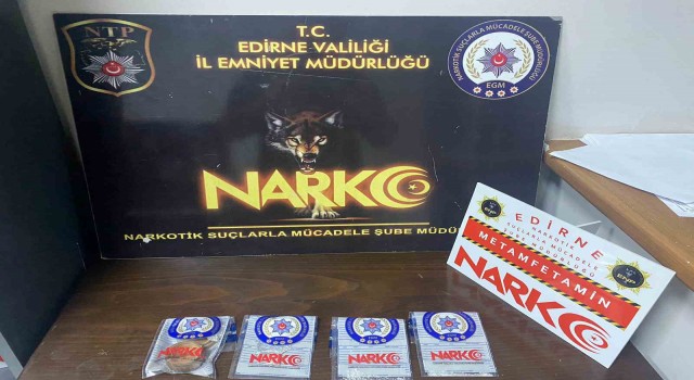 Edirnede üzerinde uyuşturucu ile yakalanan şahıs tutuklandı