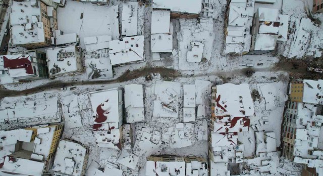 Elbistanda yıkım dron ile görüntülendi