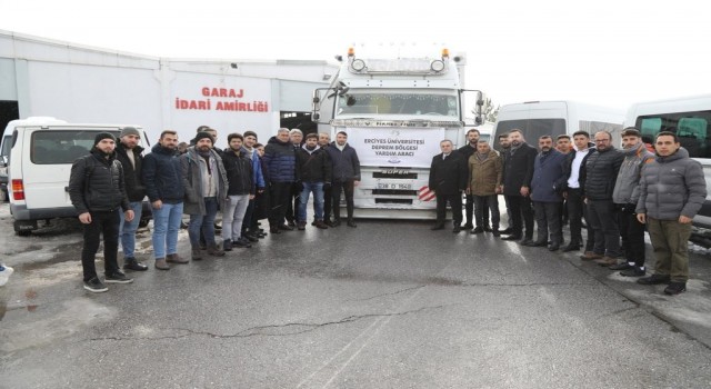 ERÜnün deprem bölgesine desteği sürüyor