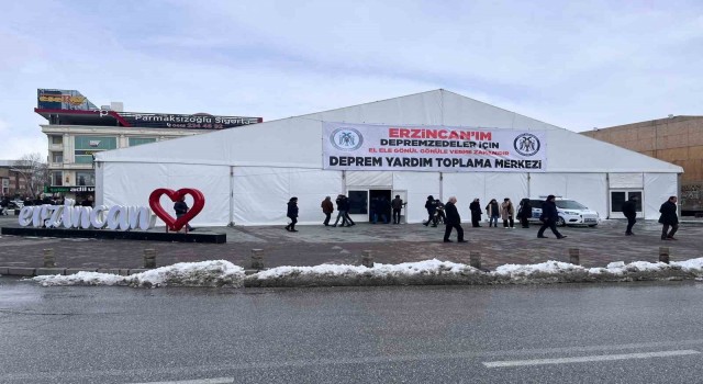 Erzincanda yardımlar AFAD, ERMEK ve kaymakamlıklarda toplanmaya devam edecek