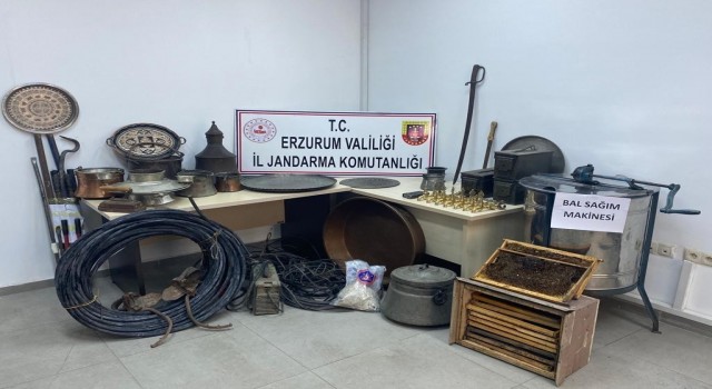 Erzurumda çok sayıda faili meçhul hırsızlık olayı aydınlatıldı: 4 tutuklama