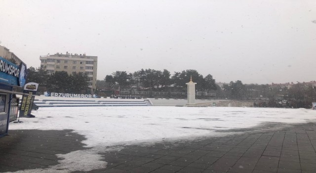 Erzurumda kar yağışı etkili oluyor