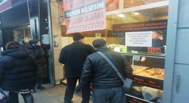 Eskişehirli esnaftan depremzedeler için anlamlı çalışma