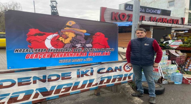 Esnaftan madencilere anlamlı karşılama