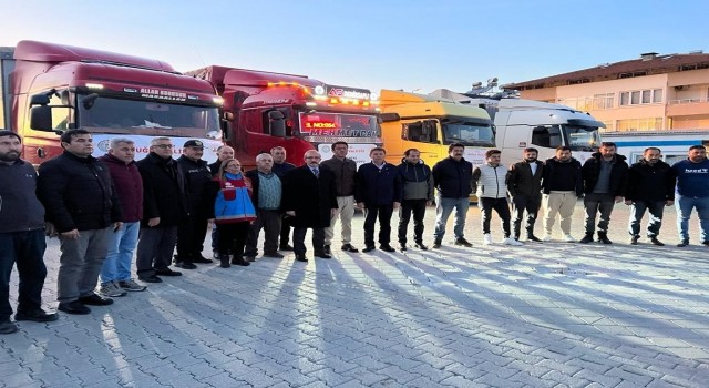 Fethiyeden deprem bölgesine 19 tır yardım gönderildi
