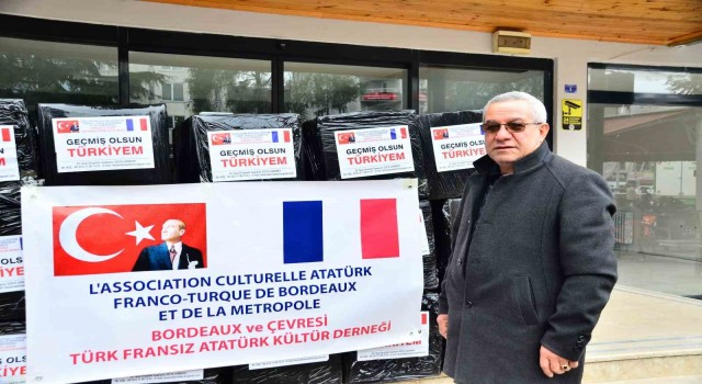 Fransadan gelen gurbetçi, depremzedelere yardım gönderdi