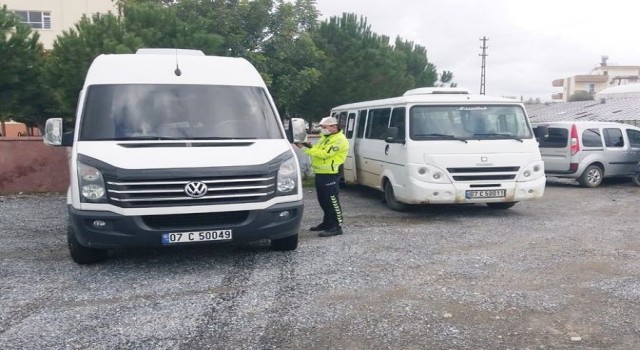 Gazipaşada okul servisleri sıkı denetim