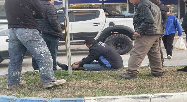 Gazipaşada otomobille motosiklet çarpıştı: 1 yaralı