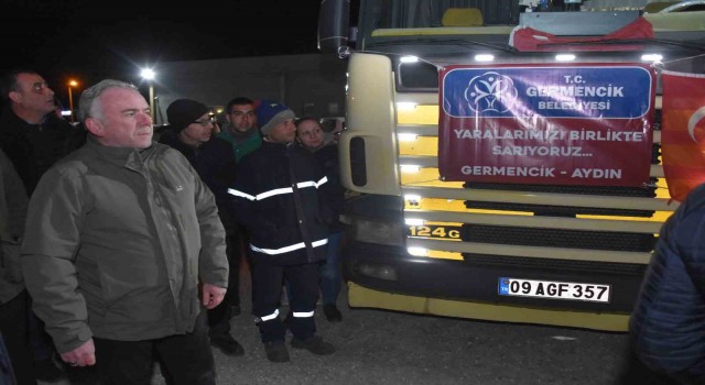 Germencikten ilk yardım tırı yola çıktı