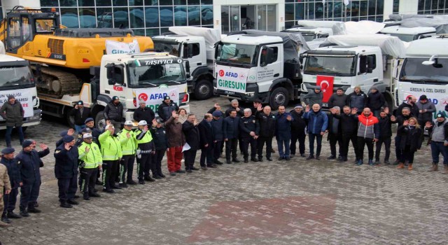 Giresundan deprem bölgesine umut konvoyu uğurlandı
