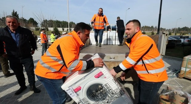 Hatayda çadırkente 40 çamaşır makinesi Başiskeleden