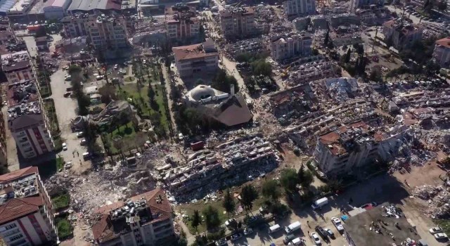 Hataydaki acı manzara havadan görüntülendi