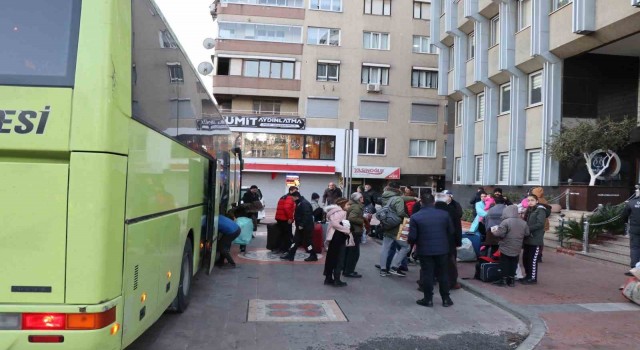Hataydaki depremzedeler Nazilliye getirildi