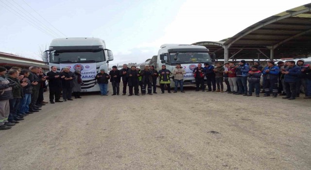 Hisarcıktan deprem bölgesine 100 ton kömür gönderildi